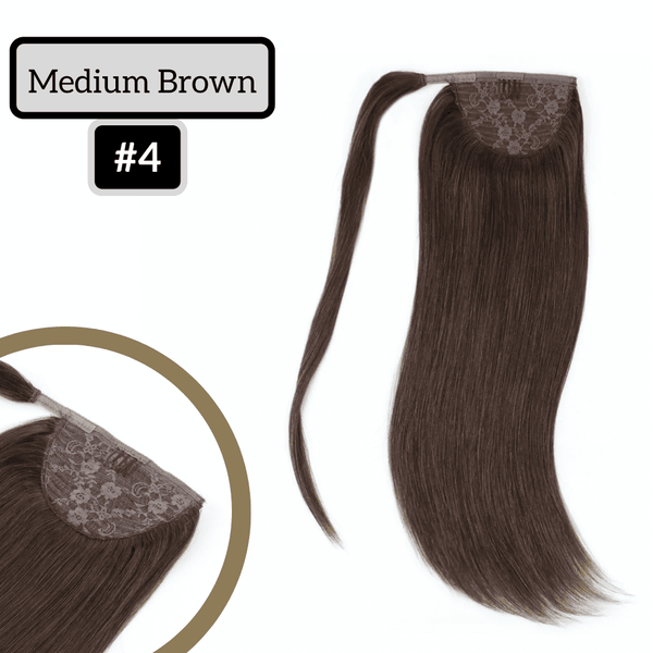 Ponytail Extension 16" Medium Brown #4 - IDENTITY