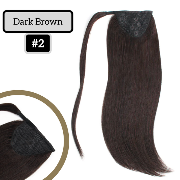Ponytail Extension 16" Dark Brown #2 - IDENTITY