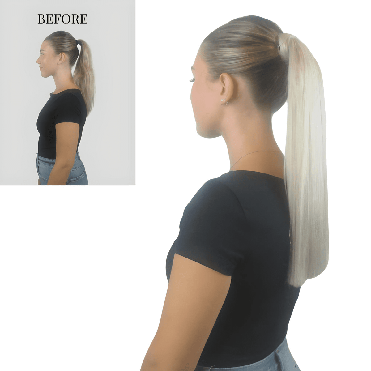 Ponytail Extension 16" Black #1 - IDENTITY