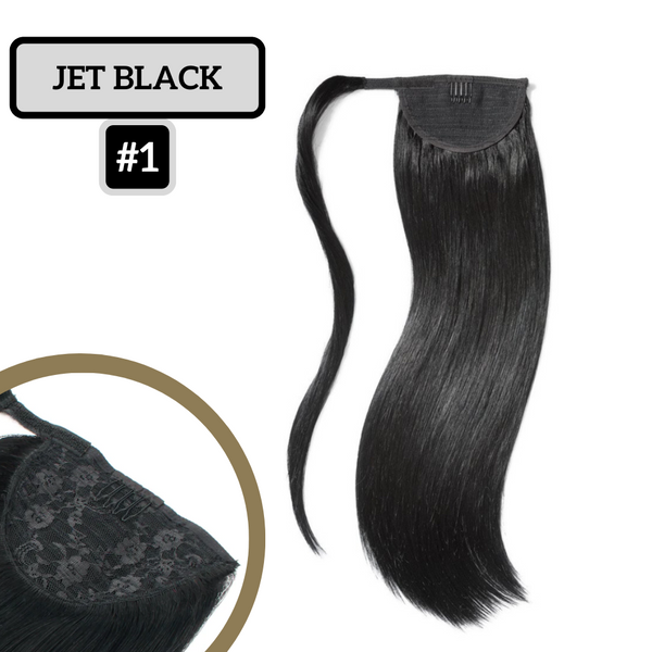 Black Ponytail Extension 16" - IDENTITY